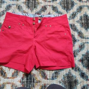 Red shorts.  Size 10